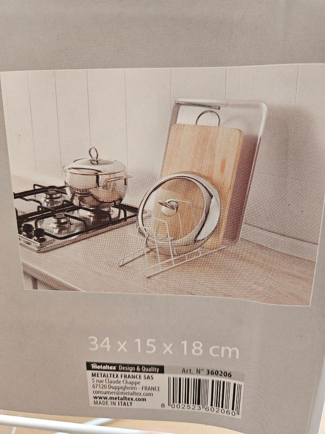 Porta Coperchi a 6Posti Metaltex Bianco