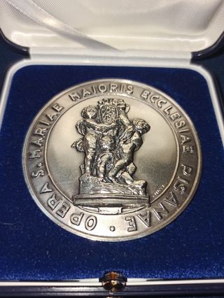 Medalla de plata coleccionismo Torre de Pisa