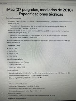iMac 27´´ de 2010