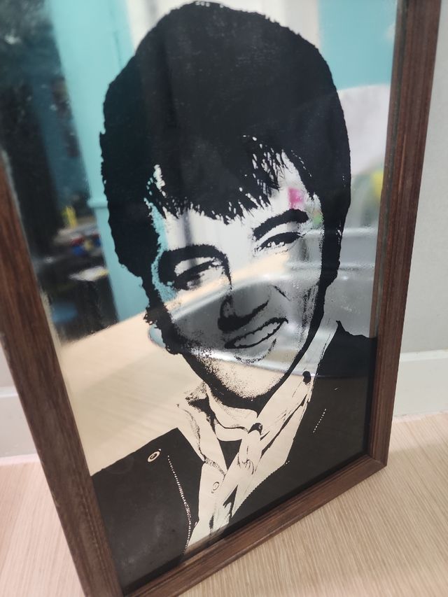 ELVIS PRESLEY CUADRO ANTIGUO ESPEJO TEC