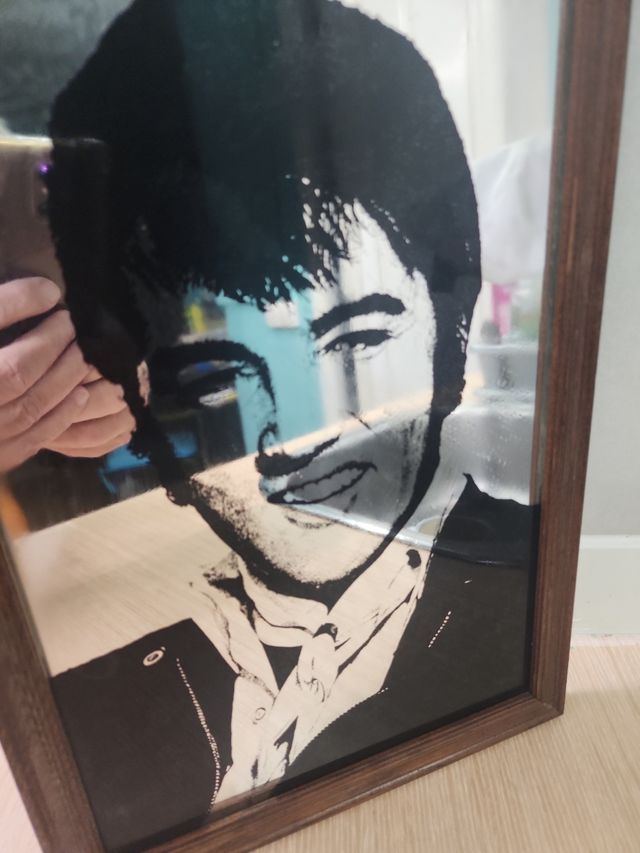 ELVIS PRESLEY CUADRO ANTIGUO ESPEJO TEC