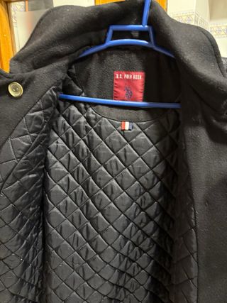 Chaqueton lana azul mujer