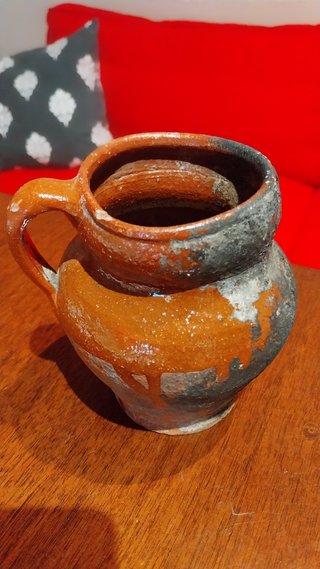 Jarra puchero de barro antigua