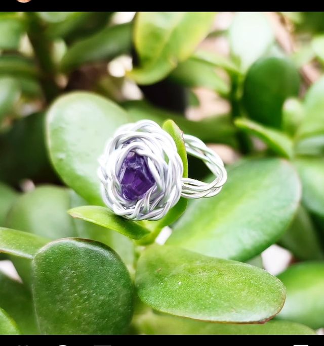 Anillo amatista hecho a mano. Me amo como amo.