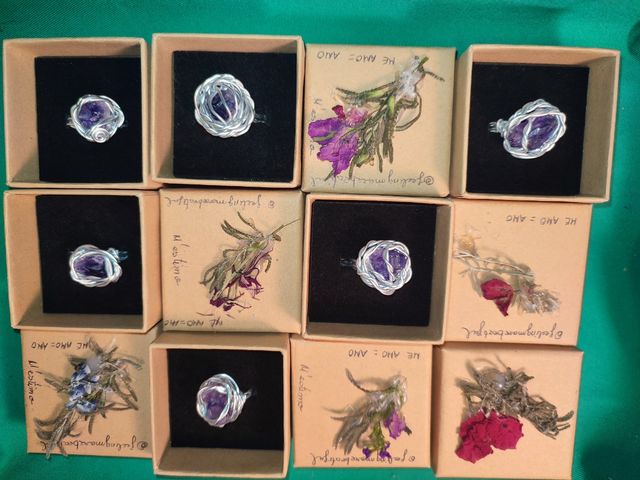 Anillo amatista hecho a mano. Me amo como amo.