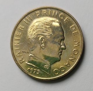 MONEDA MÓNACO, RAINIER III, 10 CENT 1975