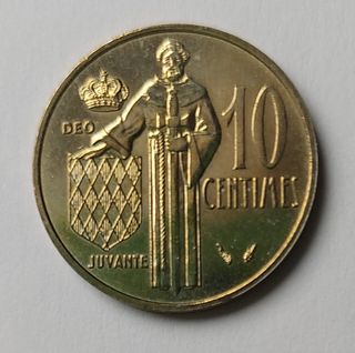 MONEDA MÓNACO, RAINIER III, 10 CENT 1975