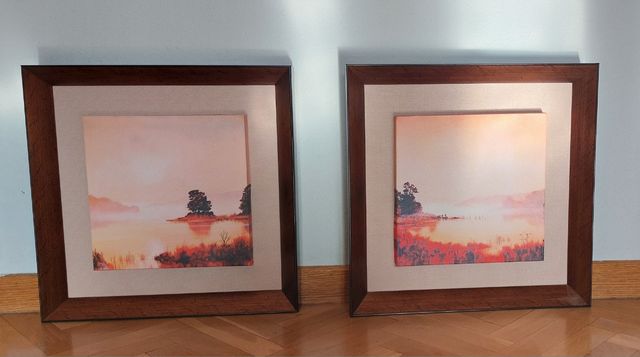 PAREJA DE CUADROS lienzo 44x44cm