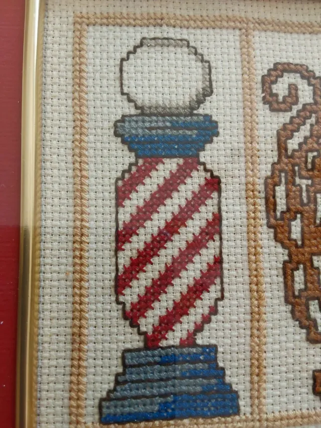 Cuadro punto cruz Jeremiah Junction vintage 43x51c