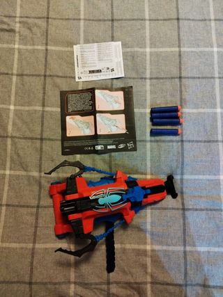 Nerf Spiderman nueva lanzador de dardos y agua +5