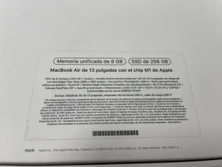 Macbook Air Chip M1 256 Gb