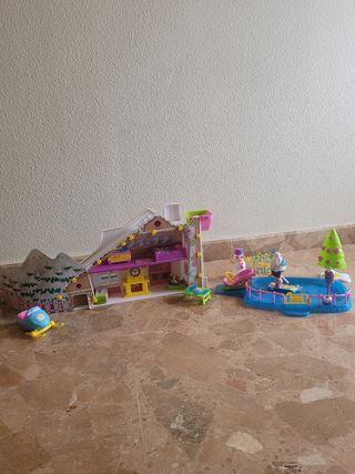 Pista de esquí y pista de hielo pin y pon