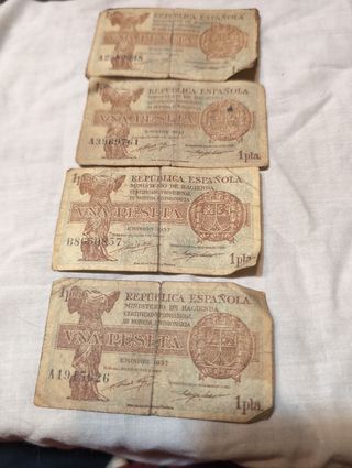 Billetes 1 peseta 1937 república