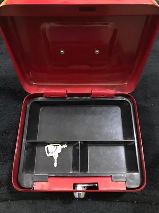 Caja metalica para guardar dinero