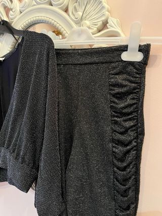 Conjunto brillante fiesta Top y shorts