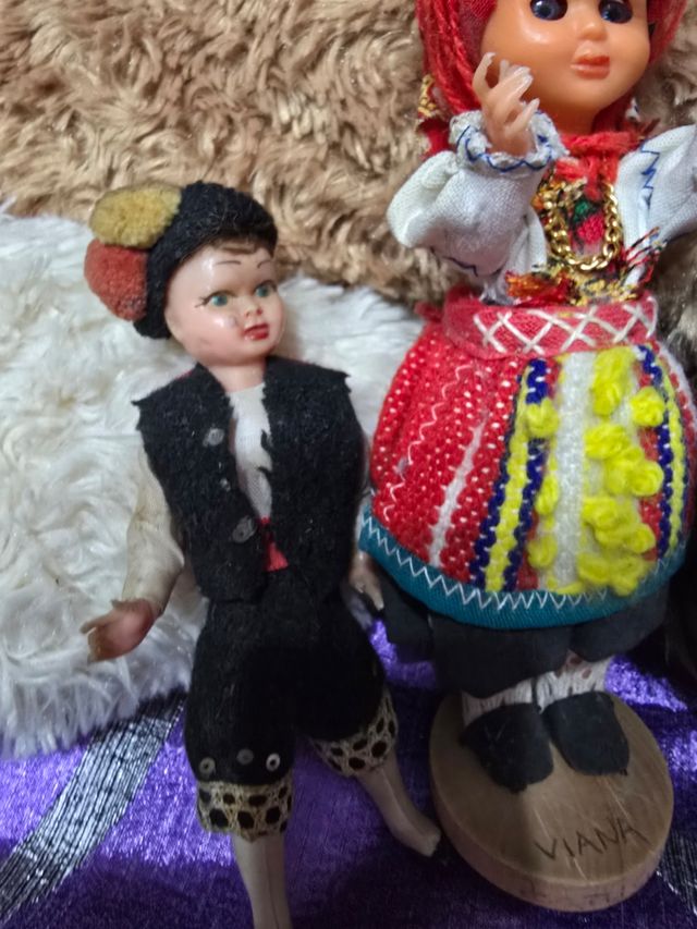 Lote 4 muñequitos antiguos