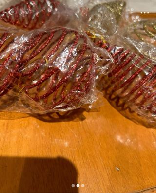 8 decorazioni albero rosse