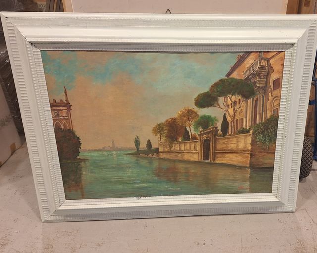 Opera olio su tela Venezia G. Piccinni