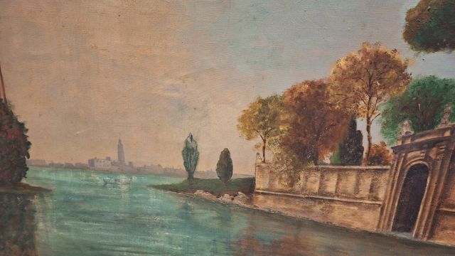 Opera olio su tela Venezia G. Piccinni