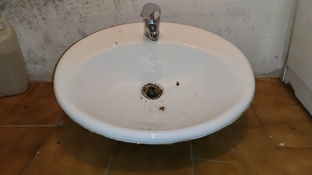 Lavabo con encimera sin mueble