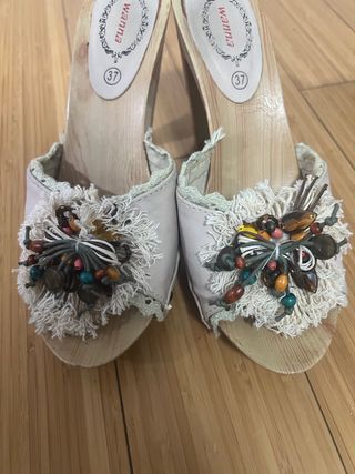 Sandalias blancas, n 37, wanna