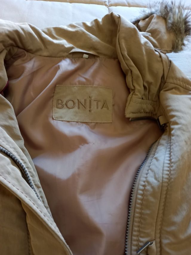 Chaqueta acolchada, mujer, color beige