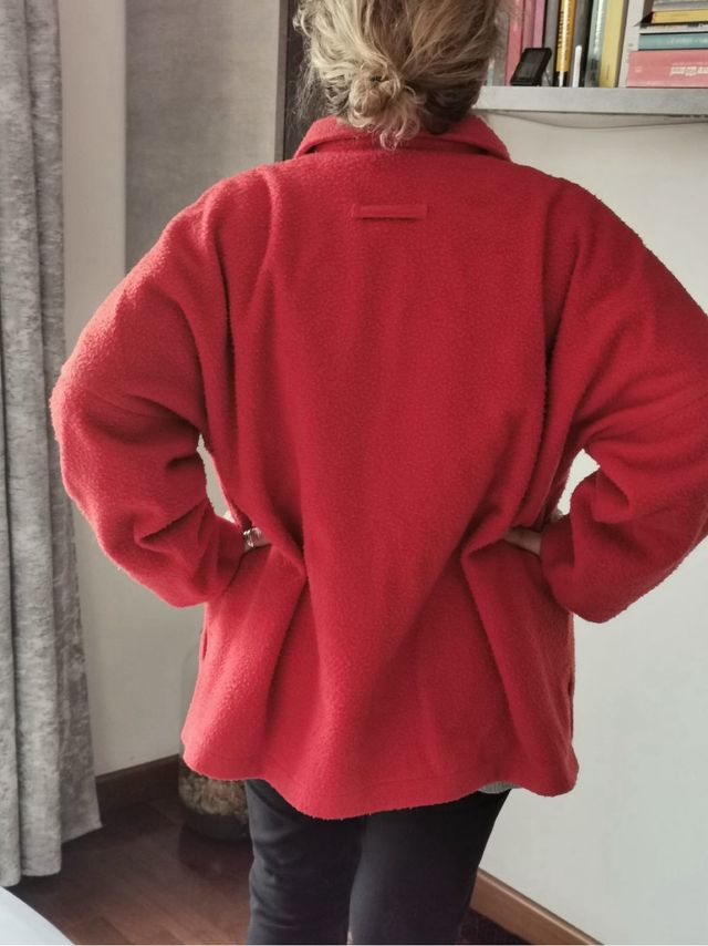 Giaccone in pura lana color mattone