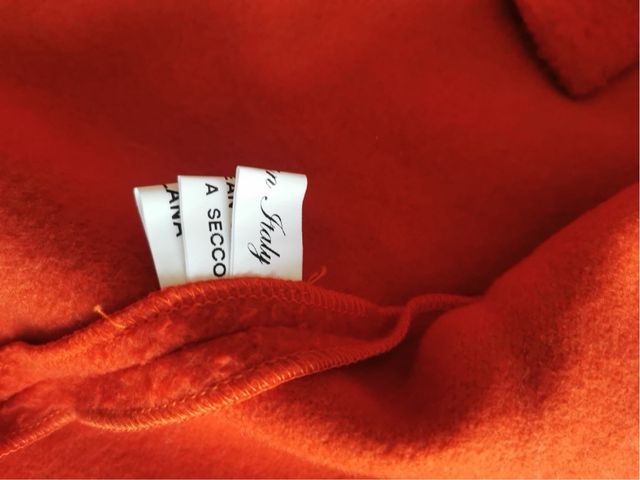 Giaccone in pura lana color mattone