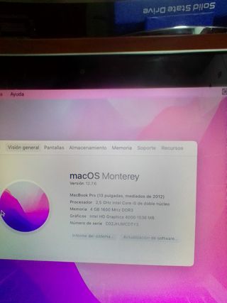 MACBOOK PRO 13'' 2012 MONTEREY