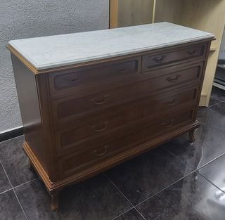 Cómoda antigua + espejo