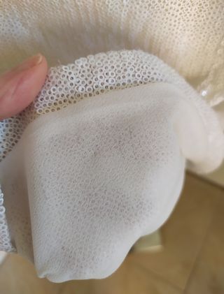 Top blanco lentejuelas T. L Kocca