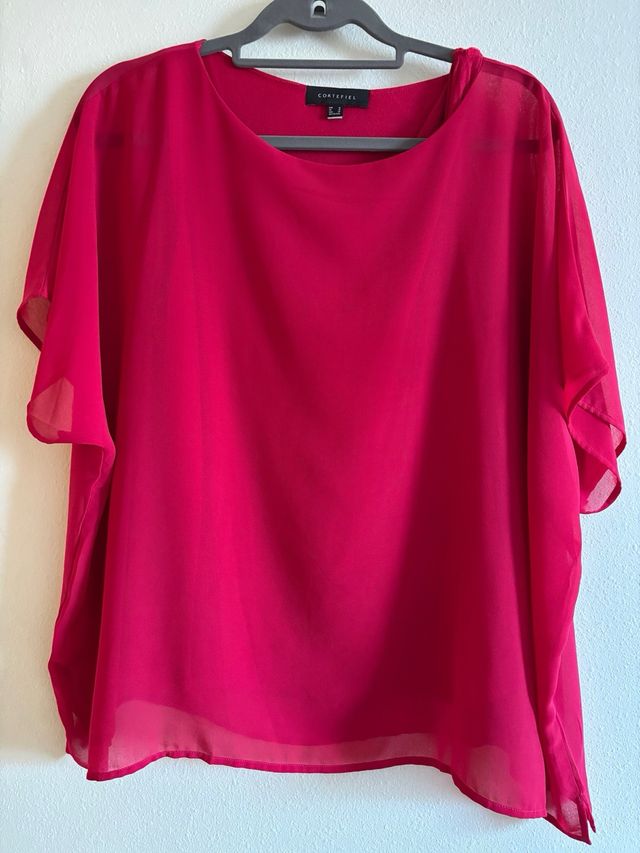 Blusa roja Cortefiel