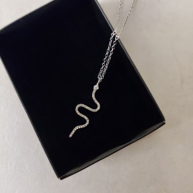 Collana serpente con zirconi Nuova