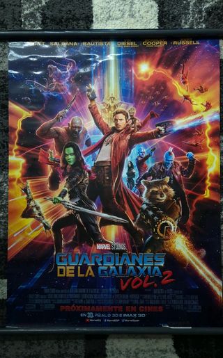 Cartelera póster Guardianes de la Galaxia Vol.2