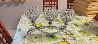 Porta candele in metallo