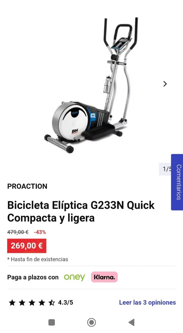 Bicicletta ellittica rapida G223N + regalo