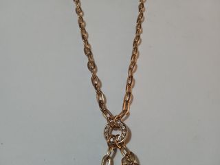 Collana colore oro con chiave e lucchetto donna