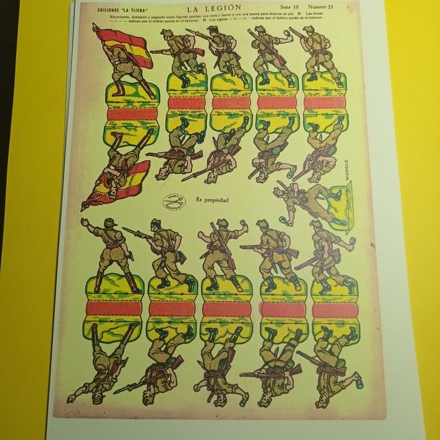 Recortables ejercito español Lote WCr - 5z