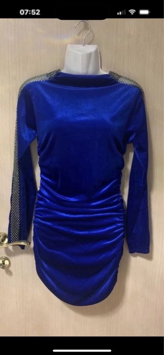 Vestito nuovo blu e brillantini