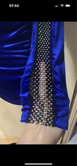 Vestito nuovo blu e brillantini