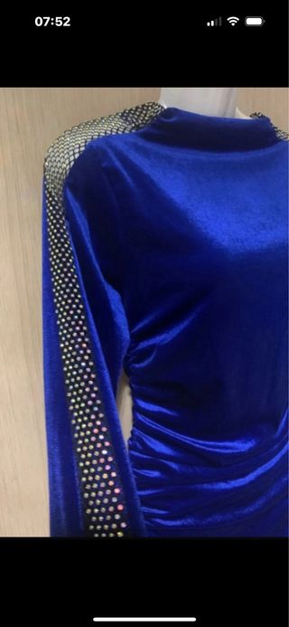 Vestito nuovo blu e brillantini