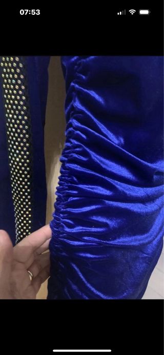 Vestito nuovo blu e brillantini