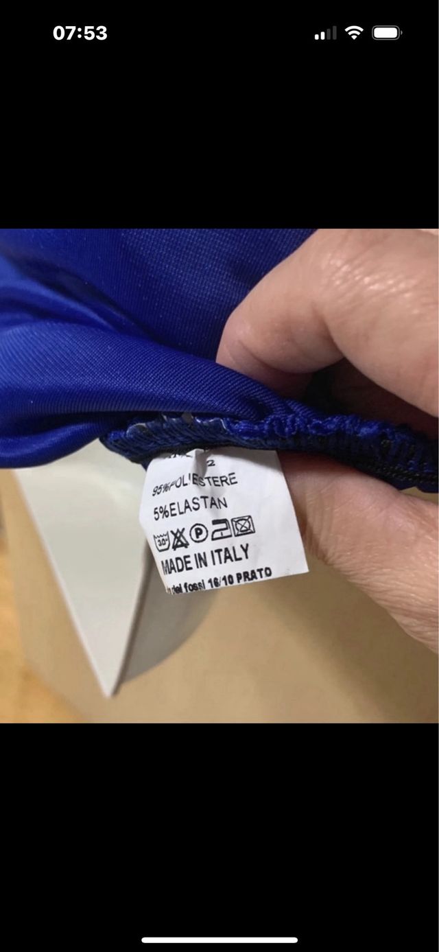 Vestito nuovo blu e brillantini