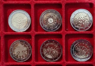 Lotto 6 monete commemorative