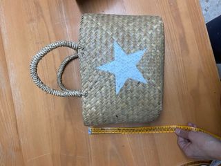 Lote de dos cestas de mimbre