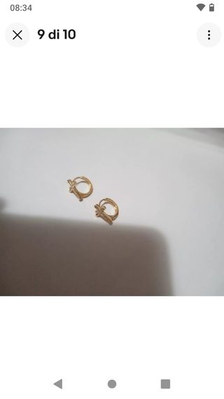 D90 orecchini cerchietto croce uomo