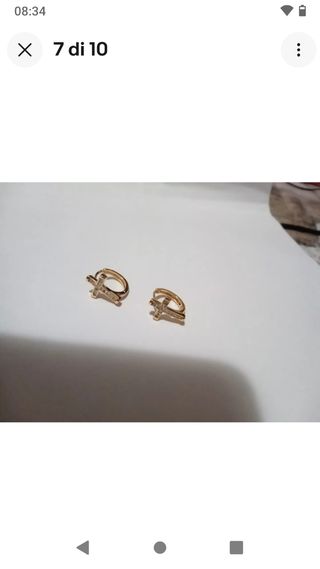 D90 orecchini cerchietto croce uomo