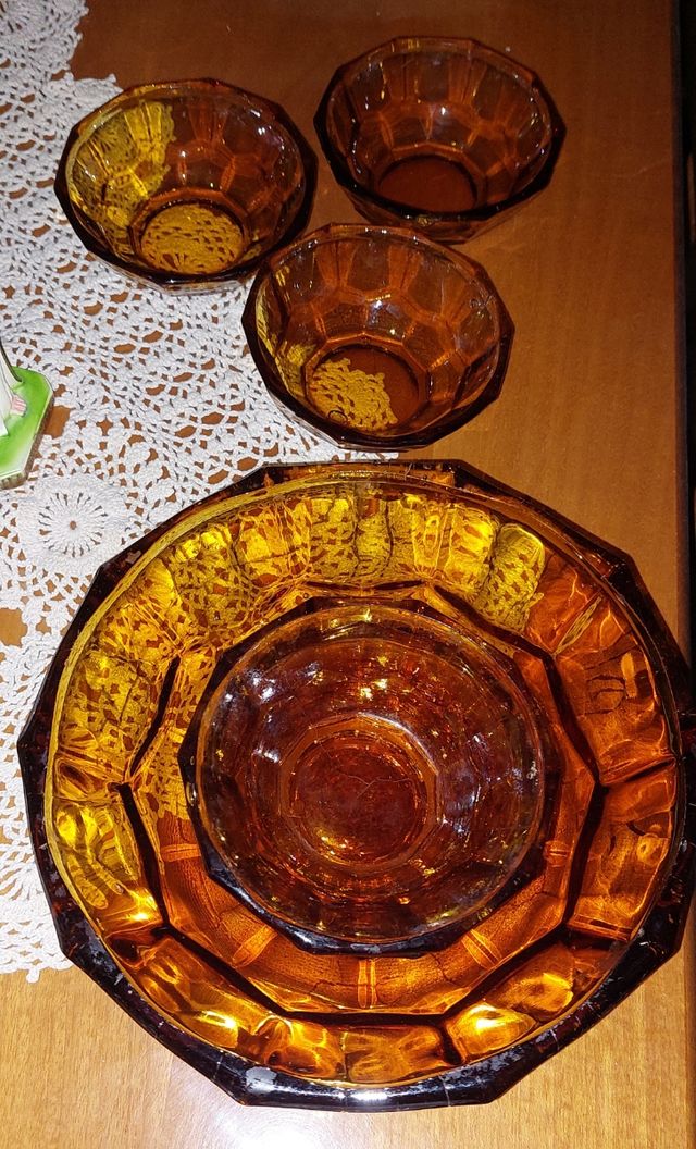 2 set vassoi in vetro