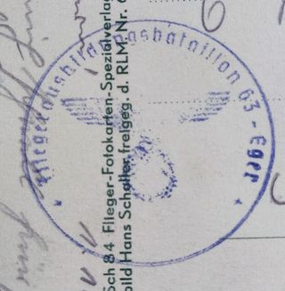 Postal Original sobre un Stuka