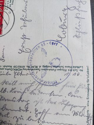 Postal Original sobre un Stuka